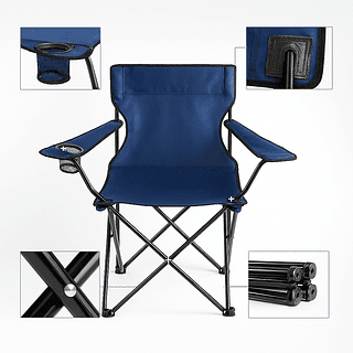 Cadeira Pesca Champing Dobrável com porta copos