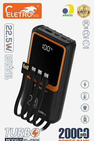 Power Bank ELETRO 20000mAh 22.5W