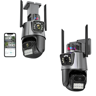 Câmera Dupla Smart WIFI C/ Alarme e Sensor (caixa maior) / CAMERA EXTERNA Aplicativo ICSEE