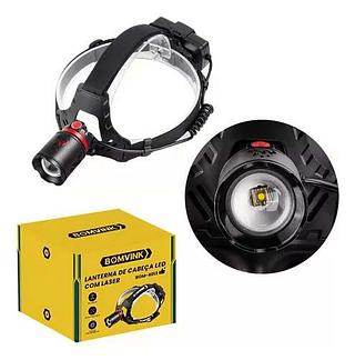 Lanterna de Cabeça LED com Laser