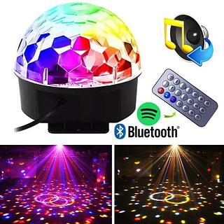 Globo De Luz com caixa de som Led Giratorio Festa Balada Mp3 Usb S/ Bluetooth