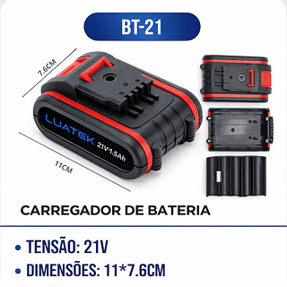 Bateria de Lítio Recarregável 21v
