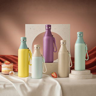 Garrafa Térmica Inox 500ml com Alça Tampa Dupla