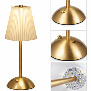 Luminária de Mesa Elegante Recarregável de metal 3 modos de iluminação