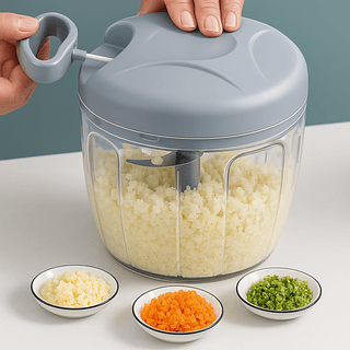 Processador De Alimentos Manual 900ml C/5 Laminas Triturador