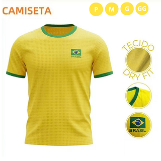 Camiseta do Brasil Amarela Dry Fit