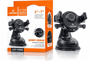 Suporte De Celular Veicular Ventosa Rotação 360