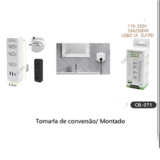 Benjamin Socket de Conversão Auto Max 10A UBS 2.1A