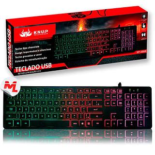 Teclado GAMER USB RGB retroiluminação