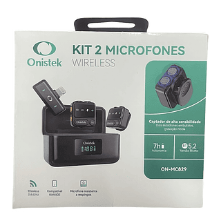 Kit Microfone de Lapela Alta Sensibilidade - iOS