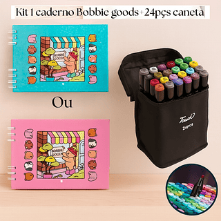 PROMOÇÃO: somente na loja virtual Kit 1 Caderno de colorir FININHO ( enviado variados ) + Caneta 24pcs