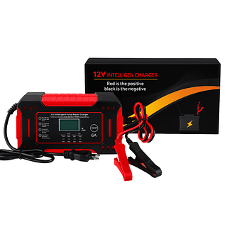 Carregador de Bateria para Carro Moto Caminhão Jet Sky 12v 6A Bivolt