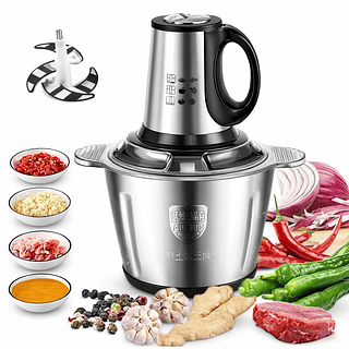 Multiprocessador Triturador Alimentos Elétrico Potente Aço INOX 3L 110V