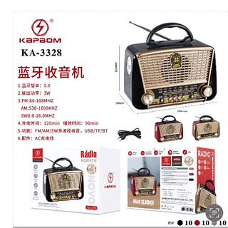 Radio RETRO FM-AM-SW-USB-TF