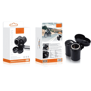 Carregador Para Moto USB + ACENDEDOR 12 - 24Vdc