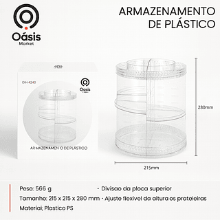 Organizador De Maquiagem Acrilico 360 Giratorio - 4 Andares