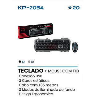 Kit Gamer Teclado + mouse RGB