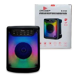 PROMOÇÃO: Caixa de som C/ LED GRASEP