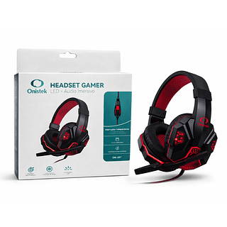 Headset Gamer LED + Áudio Imersivo Onistek