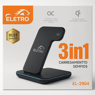 Carregador de Indução 3 em 1
