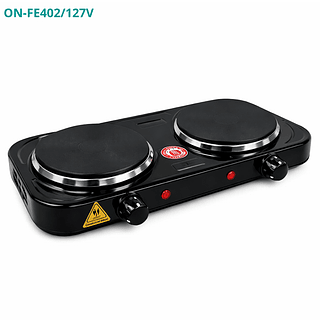 Fogão Elétrico Cooktop Portátil 2 Bocas 2000W 127V Antiaderente