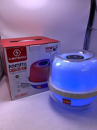 Caixa de som portátil com luz de disco 10W