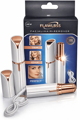 Depilador Elétrico Flawlbss Caneta Facial Sem Fio Recarregável
