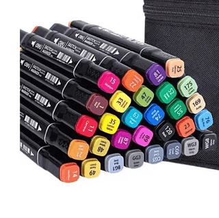 PROMOÇÃO: Kit Canetinha Ponta Dupla 48 CORES