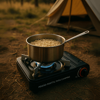 Fogão Portátil a Gás para Campinha com Maleta