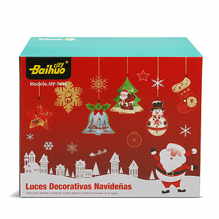 Cortina de Pingentes Natalinos com Pisca Pisca á Bateria