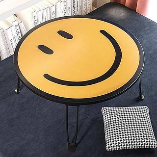 Mesa Lateral Smiley Decorativa – Mesinha Moderna com Pés Dobráveis