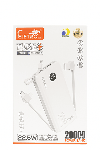 Power Bank 20000mAh Turbo ELETRO