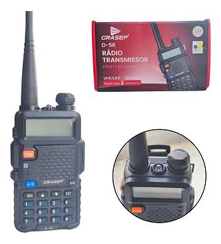 Rádio Grasep Tipo Uv5r Profissional Dual Band Longo Alcance