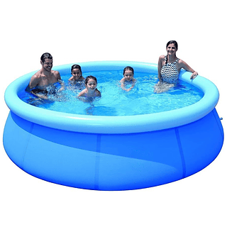 Piscina Redonda com Borda Inflável de PVC 2600L