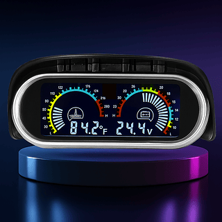 Medidor Automotivo Tensão da Bateria & Temperatura da Água 2 em 1