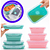 Conjunto 3 Marmitas Retrátil Silicone Compacta Versátil P M G