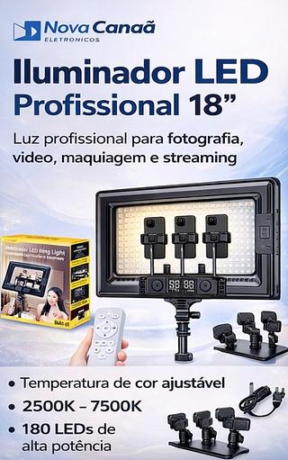 Ring light 3suportes para celalar 18 ''