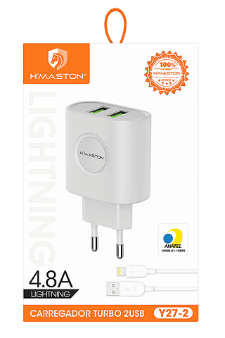 Carregador Turbo 2USB 4.8A iOS