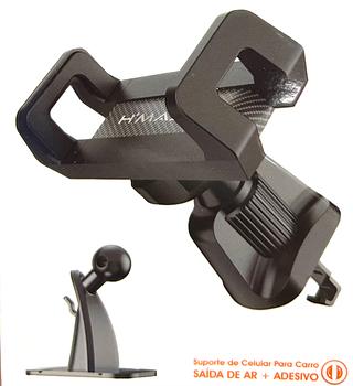 SUPORTE VEICULAR DUPLO PARA SAIDA DE AR + ADESIVO