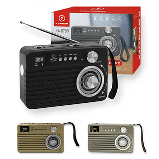 Rádio Portátil Retrô c/ Bluetooth Kapbom