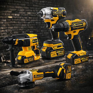 Conjunto 4 peças de Ferramentas 128v + 2 baterias