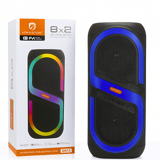 Caixa De Som Bluetooth 50W Com LED RGB