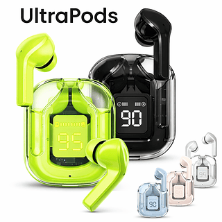 Fone Ultrapods Case Transparente Colorido com visor TWS (VARIADOS)