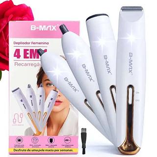 Depilador Aparador De Pelos 4 Em 1 Feminino Recarregavel