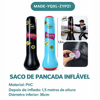Saco de Pancada Inflável 150cm*36cm (Envio Aleatório)