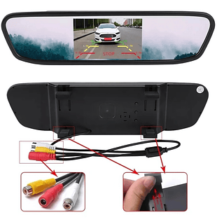 Espelho Retrovisor Interno Sobrepor Tela Lcd Monitor 4.3