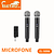 Microfone duplo profissional sem fio