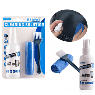 Kit Limpeza De Telas Lcd Com Flanela E Escova