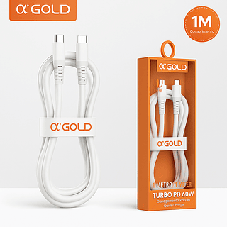 Cabo USB-C Tipo-c 1M a'GOLD
