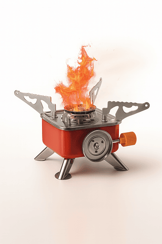 Mini Fogão Portátil Gás Camping 1 Boca Alta Pressão